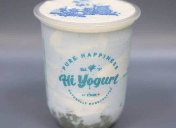 Island Blue Coconut Yogurt Shake with Cream Yogurt Cloud (椰岛蓝蓝奶盖酸奶)